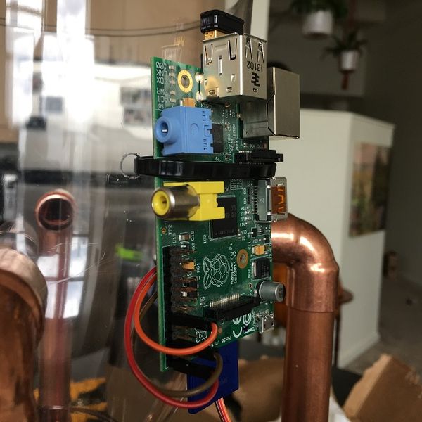 Pi Mounted to Dispenser