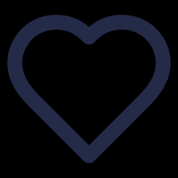 Icon of a heart for the popular section of the sidebar.